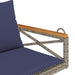 Schommelbank met kussens 109x62x40 cm poly rattan grijs