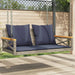 Schommelbank met kussens 109x62x40 cm poly rattan grijs