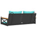 Schommelbank met kussens 109x62x40 cm poly rattan zwart