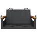 Schommelbank 63x62x40 cm poly rattan zwart