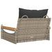 Schommelbank met kussens 63x62x40 cm poly rattan grijs
