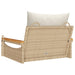 Schommelbank met kussens 63x62x40 cm poly rattan beige
