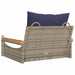 Schommelbank met kussens 63x62x40 cm poly rattan grijs