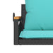 Schommelbank met kussens 63x62x40 cm poly rattan zwart