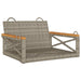 Schommelbank 63x62x40 cm poly rattan grijs