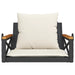 Schommelbank met kussens 63x62x40 cm poly rattan zwart