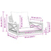 Schommelbank met kussens 63x62x40 cm poly rattan bruin