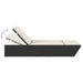 Ligbed 2-persoons met kussens poly rattan zwart