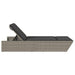 Ligbed 2-persoons met kussens poly rattan grijs