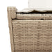Ligbed 2-persoons met kussens poly rattan beige