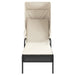 Ligbed met luifel poly rattan zwart