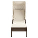 Ligbed met luifel poly rattan bruin