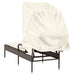 Ligbed met luifel poly rattan bruin