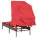 Ligstoel met luifel bruin poly rattan