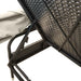 Ligbed met luifel en tafel poly rattan zwart