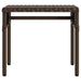 Ligbed met luifel en tafel poly rattan bruin