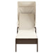 Ligbed met luifel en tafel poly rattan bruin