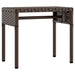 Ligbed met luifel en tafel poly rattan bruin