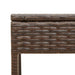 Ligbed met luifel en tafel poly rattan bruin