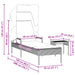 Ligbed met luifel en tafel poly rattan bruin