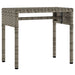 Ligbed met luifel en tafel poly rattan grijs