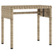 Ligbed met luifel en tafel poly rattan beige