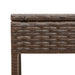 Ligstoel met luifel en tafel bruin poly rattan