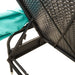 Ligstoel met luifel en tafel zwart poly rattan