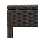 Ligstoel met luifel en tafel zwart poly rattan