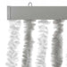 Vliegengordijn 56x185 cm chenille lichtgrijs en wit
