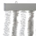 Vliegengordijn 90x200 cm chenille lichtgrijs en wit
