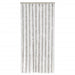 Vliegengordijn 90x220 cm chenille lichtgrijs en wit