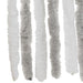 Vliegengordijn 90x220 cm chenille lichtgrijs en wit