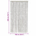 Vliegengordijn 100x200 cm chenille lichtgrijs en wit