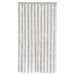 Vliegengordijn 100x220 cm chenille lichtgrijs en wit
