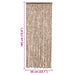 Vliegengordijn 56x185 cm chenille beige en donkerbruin
