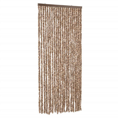 Vliegengordijn 90x220 cm chenille beige en donkerbruin