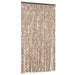 Vliegengordijn 100x200 cm chenille beige en donkerbruin
