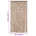 Vliegengordijn 100x200 cm chenille beige en donkerbruin
