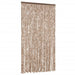 Vliegengordijn 100x220 cm chenille beige en donkerbruin