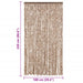 Vliegengordijn 100x220 cm chenille beige en donkerbruin