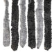 Vliegengordijn 56x185 cm chenille grijs en zwart