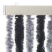 Vliegengordijn 56x200 cm chenille grijs en zwart