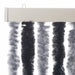 Vliegengordijn 90x200 cm chenille grijs en zwart