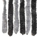 Vliegengordijn 90x220 cm chenille grijs en zwart