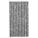 Vliegengordijn 100x200 cm chenille grijs en zwart