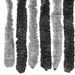 Vliegengordijn 100x200 cm chenille grijs en zwart