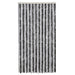 Vliegengordijn 100x220 cm chenille grijs en zwart