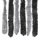Vliegengordijn 100x220 cm chenille grijs en zwart