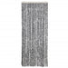 Vliegengordijn 56x200 cm chenille grijs en zwart-wit